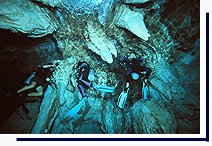 Divers in Chandelier Cave